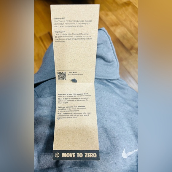 Nike NWT SZ XL gray turtleneck top w/Therma-Fit technology for warmth. Bust 48”+ - Picture 8 of 8